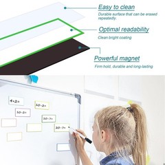 80 Pack Magnetic Dry Erase Labels 8 Colors 3.2″x1.2″ Magnetic Labels Reusable…