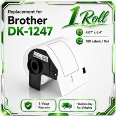 1Roll Replace for Brother DK-1247 Die-Cut Shipping Labels QL-1050N QL-1060N