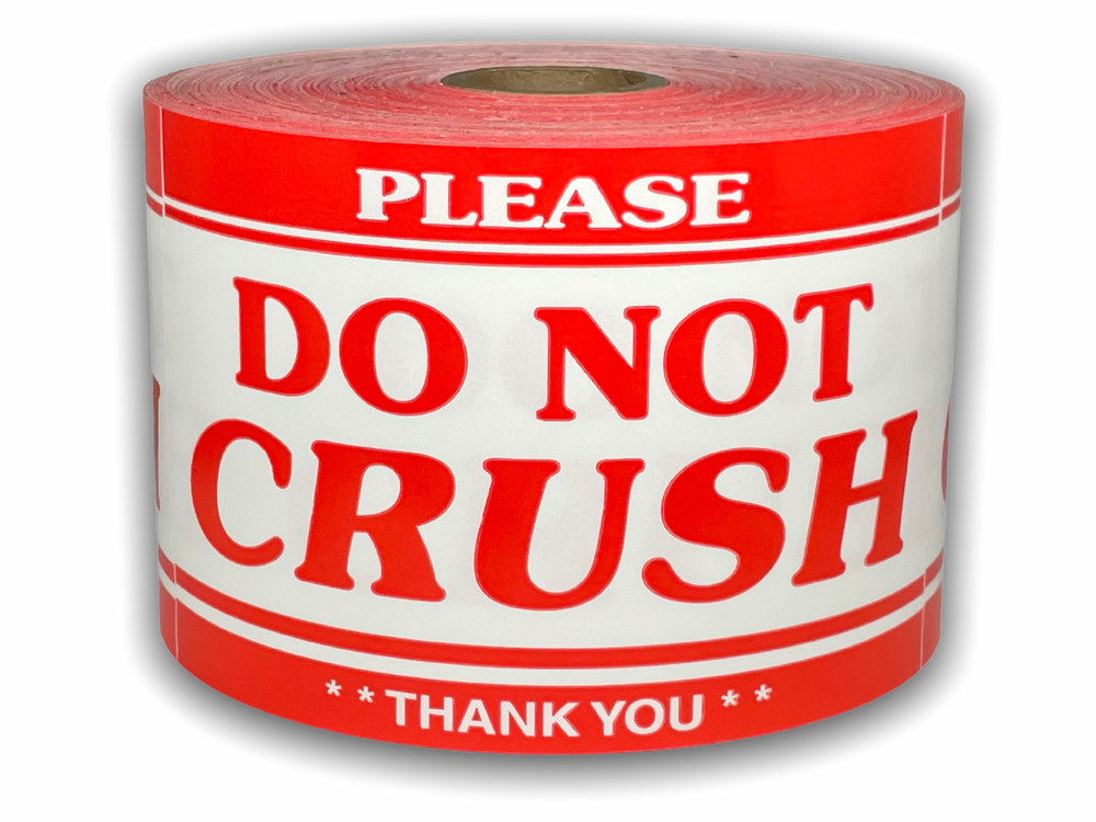 3×5-in Do Not Crush / Please Thank You Labels Large Pallet Stickers 2 RLS 300 EA