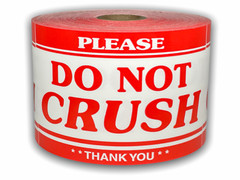 3×5-in Do Not Crush / Please Thank You Labels Large Pallet Stickers 2 RLS 300 EA