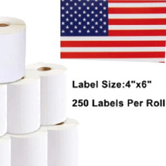 2 Rolls 4×6 Direct Thermal Shipping Labels – 250 per roll – 500 labels