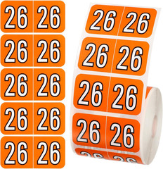 500Pcs 2026 Year Stickers, 3/4X1-1/2 Inch File Folder Labels 26 Year Colored Sel
