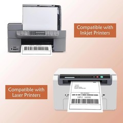 Full Sheet Shipping Labels 8.5×11 Blank White Sticker Paper 500 Sheets for La…