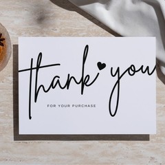 200 Thank You Cards For Small Business – Buy 1 Get 1 Free (2 Designs, 100 Each)