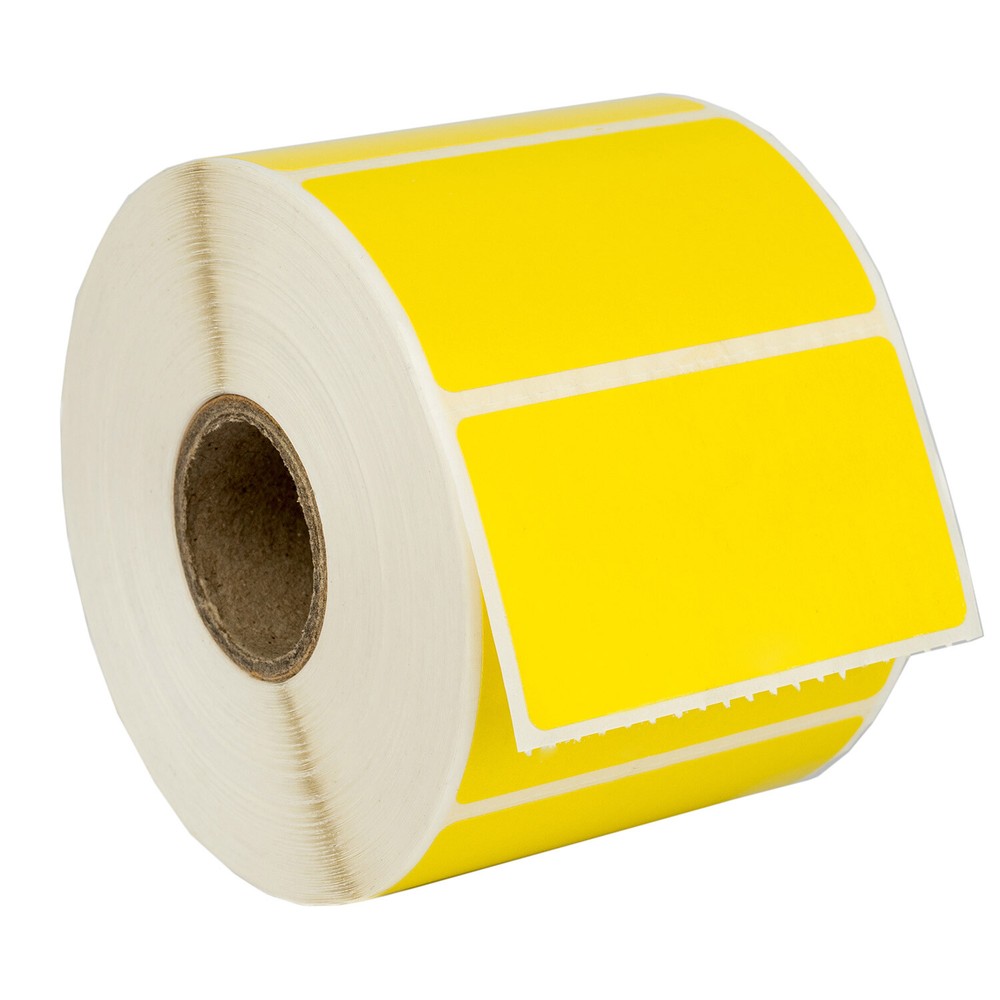 ZEBRA 2.25 x 1.25 YELLOW Direct Thermal Labels – (6) Rolls – LP2824 ZP450 LP2844