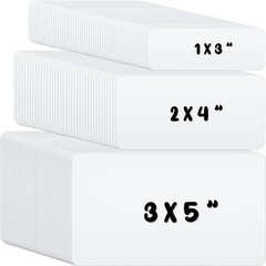 60 Pcs Dry Erase Magnetic Labels 3” x 5”, 2” x 4” and 1” x 3” White Magnet