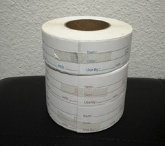 Removable Food Labels 1500 Pieces 3 Rolls 1×2 Inch Date Stickers for Containers