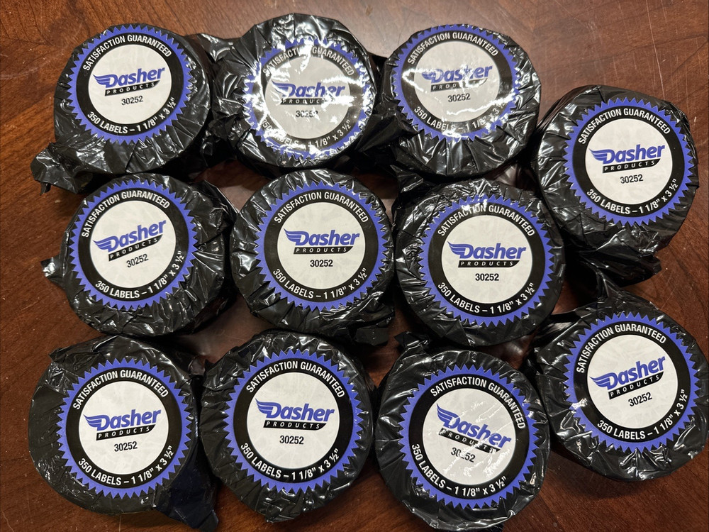 Dasher Labels 1 1/8″ x 3 1/2″ 11 rolls Thermal Shipping Labels 350 each roll