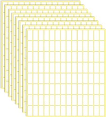 30 Sheets White Labels Stickers for Writing 10X20 mm Small Price Tags Blank Stor