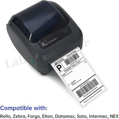 4×6 Fanfold Direct Thermal Shipping Labels Perforated for Zebra & Rollo Printers