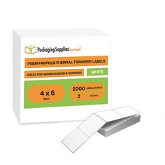 2000 Labels/Stack 4×6 Fanfold Direct Thermal Shipping Perforated Labels 2 Stack