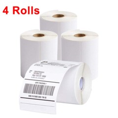 4 Rolls 4×6″ Direct Thermal Shipping Labels – 250 Per Roll – 1000 Address Labels