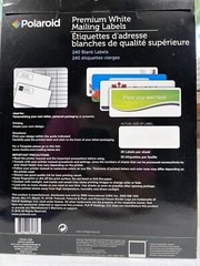 NIB 2 Pack- Polaroid 240 Premium White Mailing Labels Ink Jet Printers 480 Total
