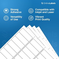 2.625″ x 1″ Address & Mailing Labels – Permanent Adhesive, White Matte – for …