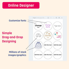 (4″ X 5″) 30 Sheets, Large White Labels Stickers – Laser/Inkjet Printable