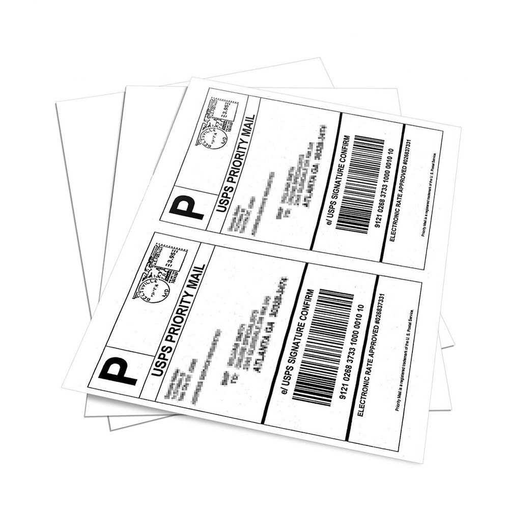 600 Half Sheet 8.5×5.5 Shipping Labels Self Adhesive For PayPal eBay Amazon