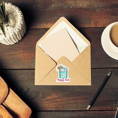 Happy Mail Stickers Labels (500pcs) Cute Thank You Boutique Packaging Mail En…