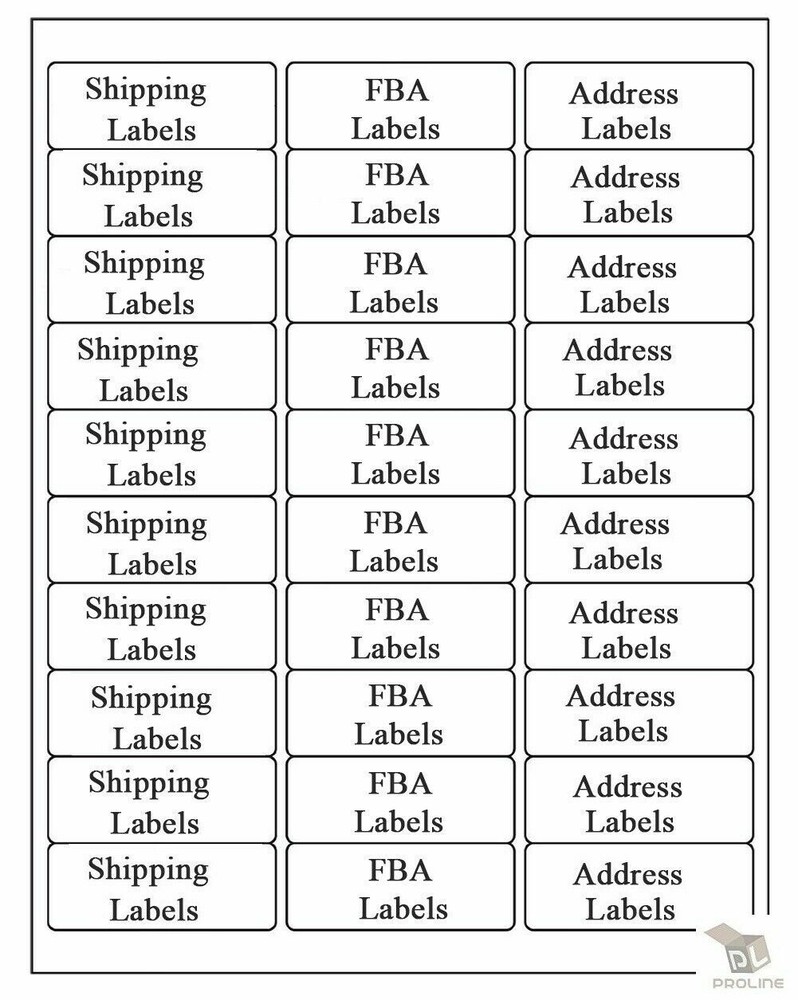 50 Sheets 1500 Labels FBA 1 x 2 5/8 Address Mailing Labels 32 UP 1 x 2.625