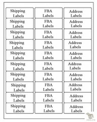 50 Sheets 1500 Labels FBA 1 x 2 5/8 Address Mailing Labels 32 UP 1 x 2.625