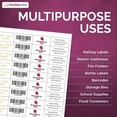 2×1″ White Sticker Labels for Address & Shipping – 2000 Pack