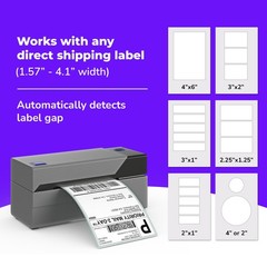 USB Shipping Label Printer – Commercial Grade 4×6 Thermal Label Printer for S…