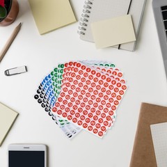 16 Sheets Small Round Number Stickers – Self Adhesive Labels for Office, Home…