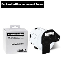 62mm x 29mm DK-1209 Compatible with Brother QL Label Printer For QL-550 QL-570