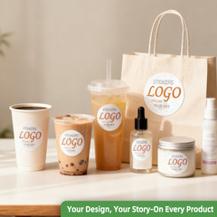 500-10000 Pack Personalised Printed Custom Stickers Labels for Business Private