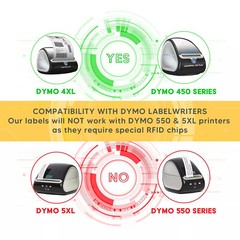 200 Rolls DYMO 4XL Direct Thermal Shipping Labels 4×6 1744907 220pcs/Roll