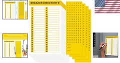 Tear Resistant Breaker Panel Labels 16 Adhesive Stickers for Easy Circuit Access