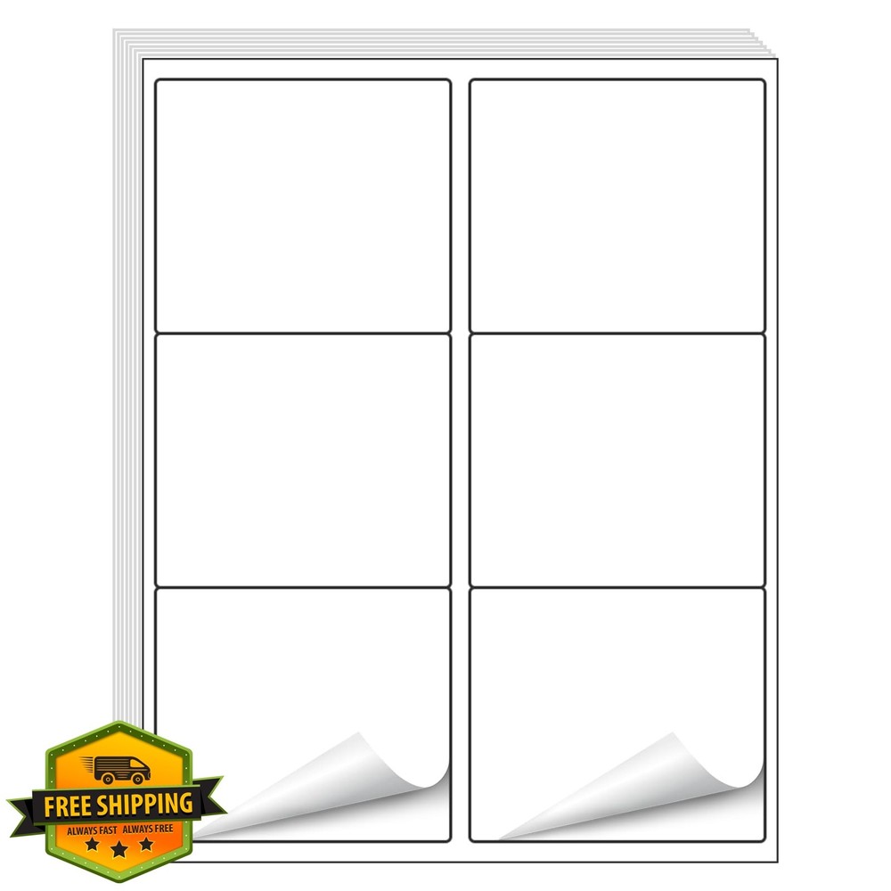 OnlyPaper 30 Sheets 6 UP Labels,Shipping Address Labels 3-1/3″ x 4″ Self Adhe…
