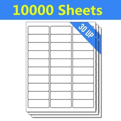 300000 1″ x 2 5/8″ Shipping Self Adhesive SKU Labels 10000 Sheet 2.625 x 1 30 UP