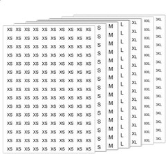 4200 Pcs Clothing Size Round Stickers 1/2 Inch Self Adhesive Shirt Labels