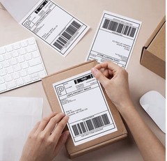 9527 Product 4 x 6 Thermal Labels -Pack of 100 Fanfold Labels for Direct Thermal