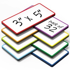32 Pack Dry Erase Magnetic Labels 3×5 in – Magnetic Name Tags for Classroom L…