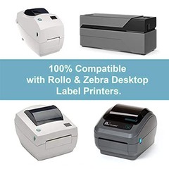 2.25×1.25″ Thermal Labels for Rollo & Zebra Printers, 4 Rolls, White