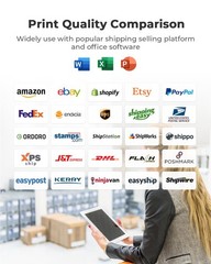 Nelko Genuine 4×6 Direct Thermal Shipping Label (Pack of 500 Fan-Fold Labels)…