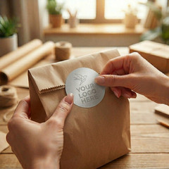 Custom Logo Stickers, 1000 Pcs Waterproof Vinyl Labels