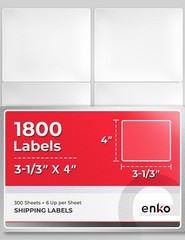 – 3-1/3 x 4 Inch Label – White Blank – 6 Up Per Address Mailing Labels for La…