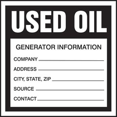 Hazardous Waste Labels 6×6 Pack of 100 Self Adhesive Coated Paper