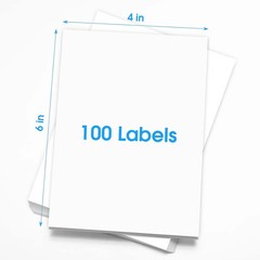 MaxGear 4×6 inch Shipping Address Labels,for Inkjet or 4″ x 6″, Clear, White
