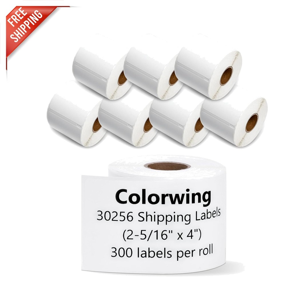 Professional 2-5/16″ x 4″ Shipping Labels for DYMO 450 – 8 Rolls, 2400 Labels
