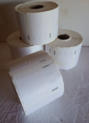 2 1/4″ X 1 1/4″ Labels (4) Rolls White New – No Packaging