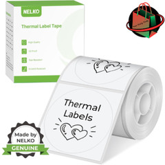 Thermal Labels for Nelko PM220 Label Maker, 2 inch (50mm) Round Thermal Label…