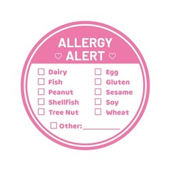 500pcs Allergy Alert Stickers, Circular Food Ingredient Allergy Stickers with…