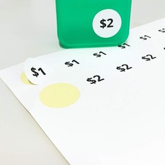 1″ Round Matte White Sticker Label Laser/Inkjet Printing – Letter Size 30 Sheets