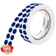 Perco Dark Blue 1/2″ Circle Dot Stickers Labels 3000 Roll Easy Peel