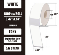 D30 Label Tape, 540 Labels 12X40Mm White Thermal Label Paper for Phomemo D30 Lab