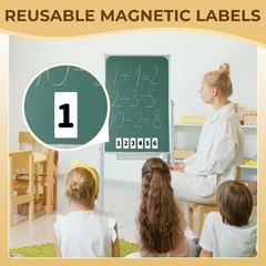 50 Pcs 4” x 2” Reusable Dry Erase Blank Magnetic Labels for Whiteboards