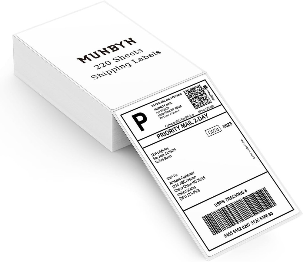 220 Sheets 4×6 Shipping Labels – Reliable Fanfold Adhesive for Secure Deliveries